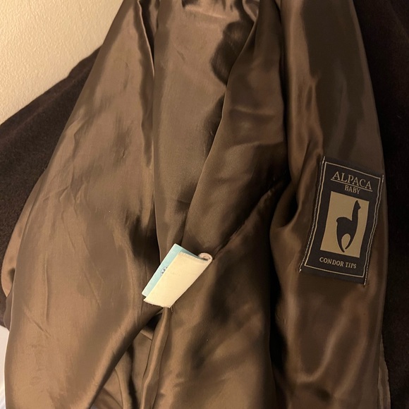 Chocolate brown alpaca wool coat AUTHENTIC VINTAGE CINZIA ROCCA - Picture 6 of 7